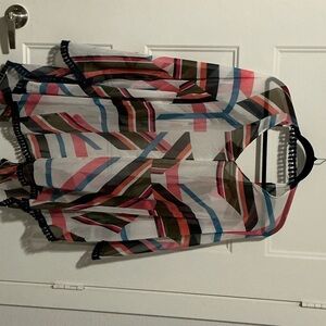 Express Sheer Multicolor Striped Top